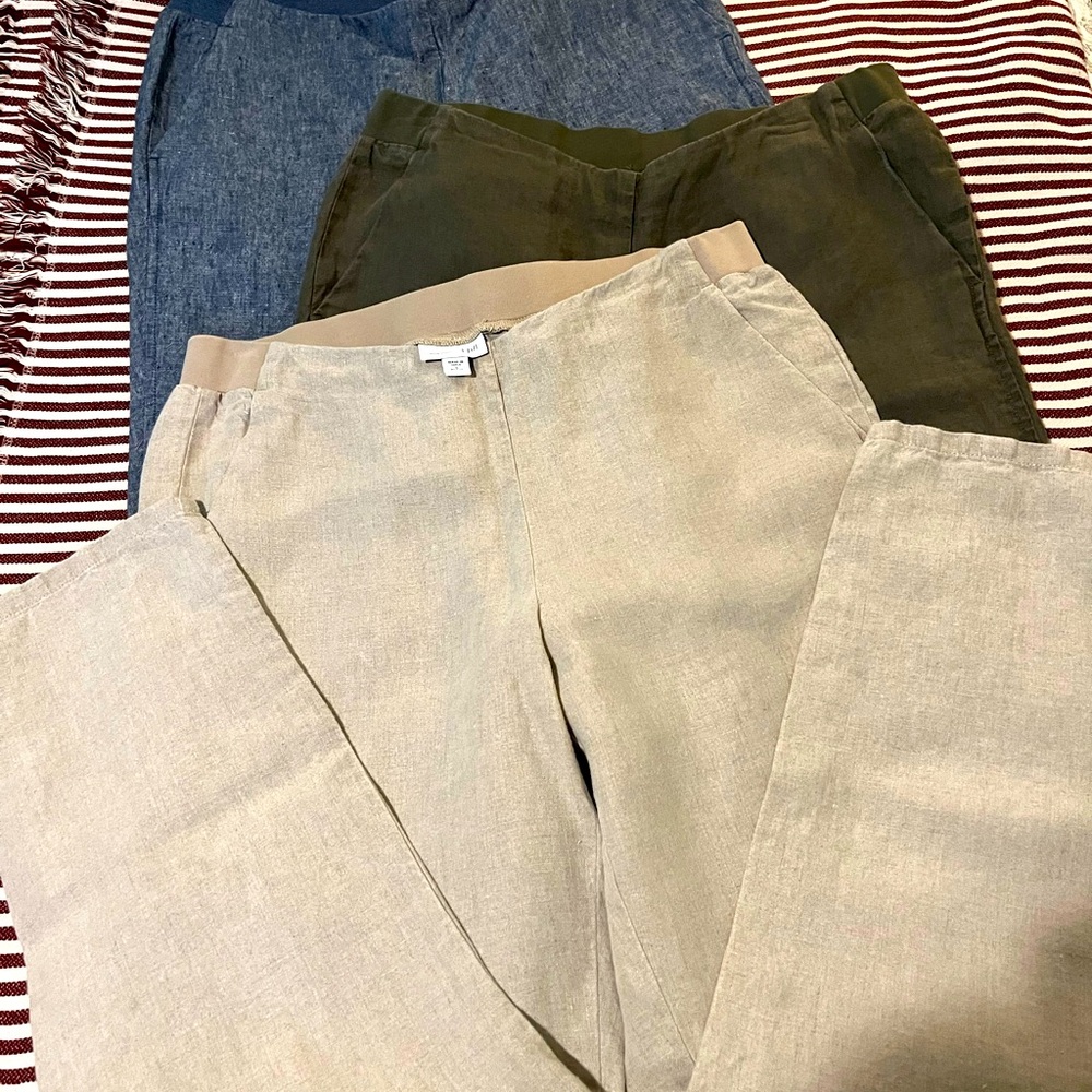 JJill Love linen tapered leg pants. Size Womens petite S.